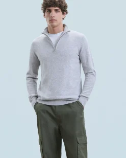 Basic Quarter Zip Neck Sweater