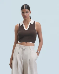 Bicolor Sleeveless Sweater