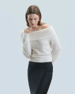 Brushed Cashmere Long Sleeve Top