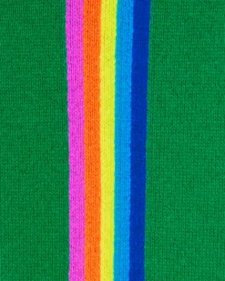 Crewneck Sweater with Multicolored Stripes