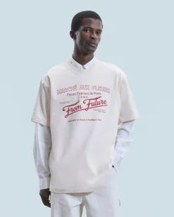 Crewneck T-shirt Marché Aux Fleurs