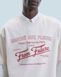 Crewneck T-shirt Marché Aux Fleurs