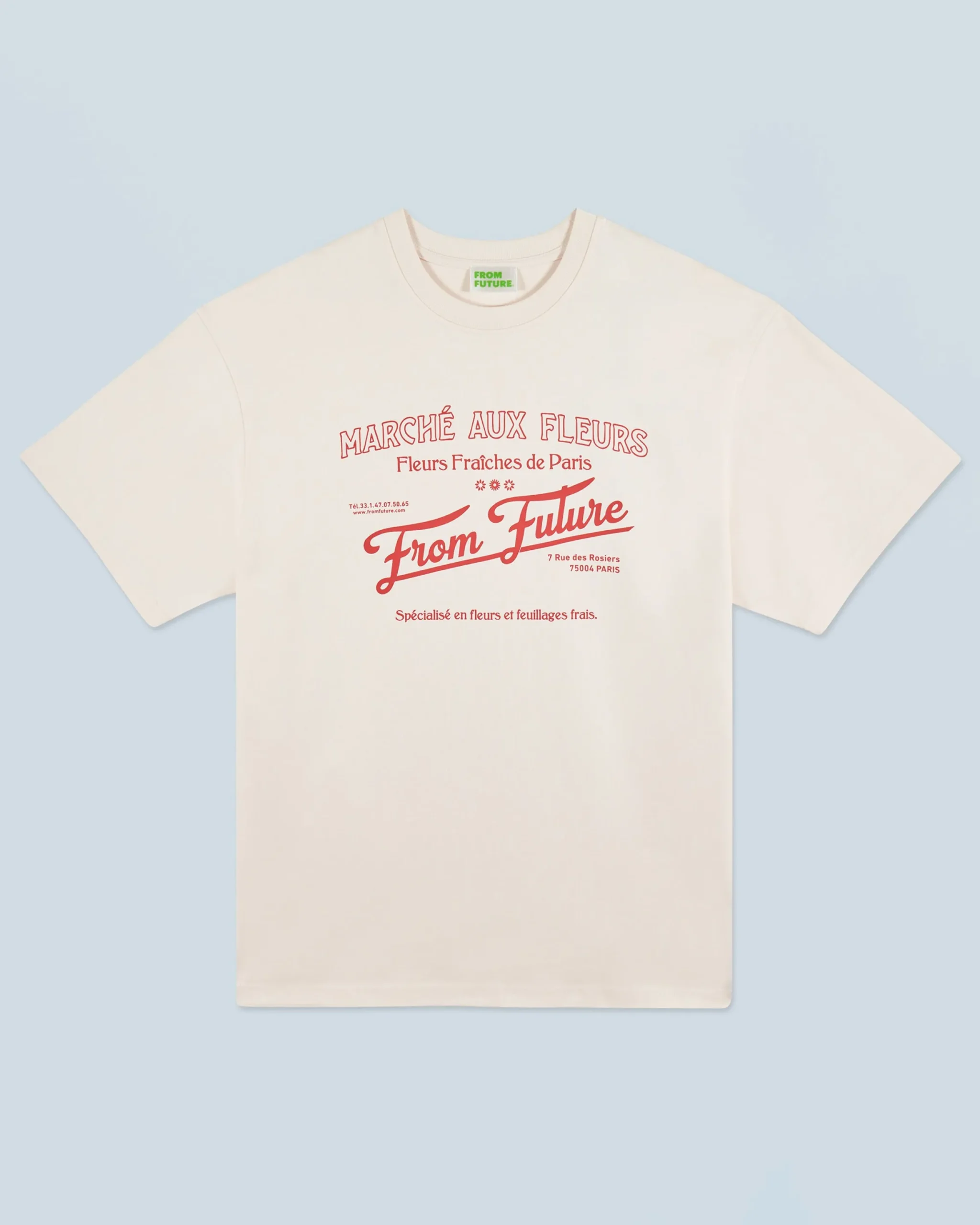 Crewneck T-shirt Marché Aux Fleurs