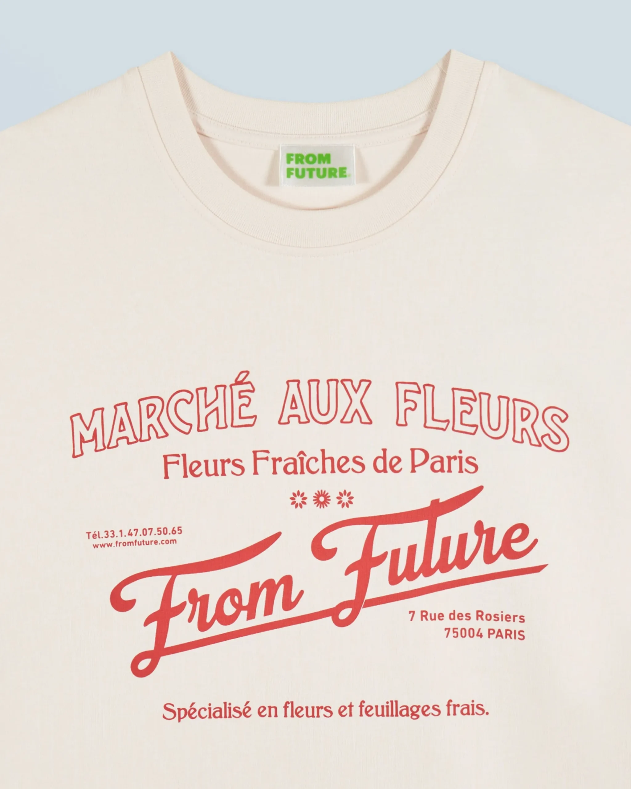 Crewneck T-shirt Marché Aux Fleurs