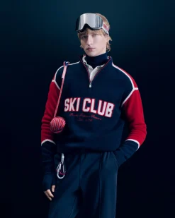 Cross-Country Ski Quarter Zip Neck Sweater