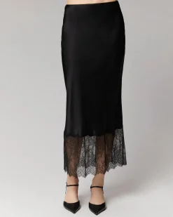 Cutout Lace Midi Skirt