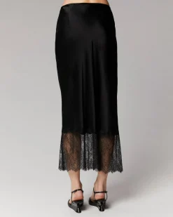 Cutout Lace Midi Skirt