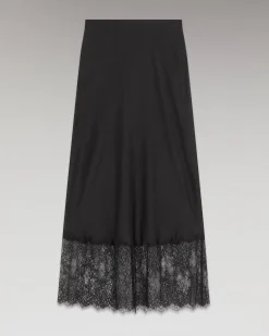 Cutout Lace Midi Skirt