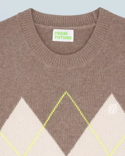Diamond Pattern Sleeveless Sweater