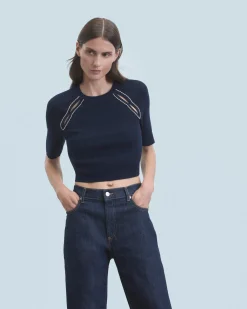 Embroidery Short Sleeve Top