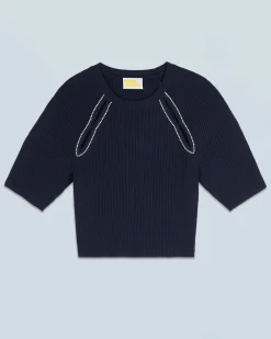 Embroidery Short Sleeve Top