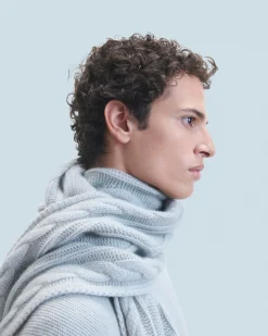 Fringed Cable Scarf