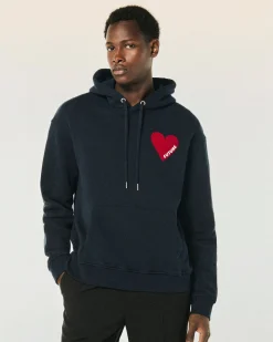 Heart Embroidery Hoodie Sweatshirt
