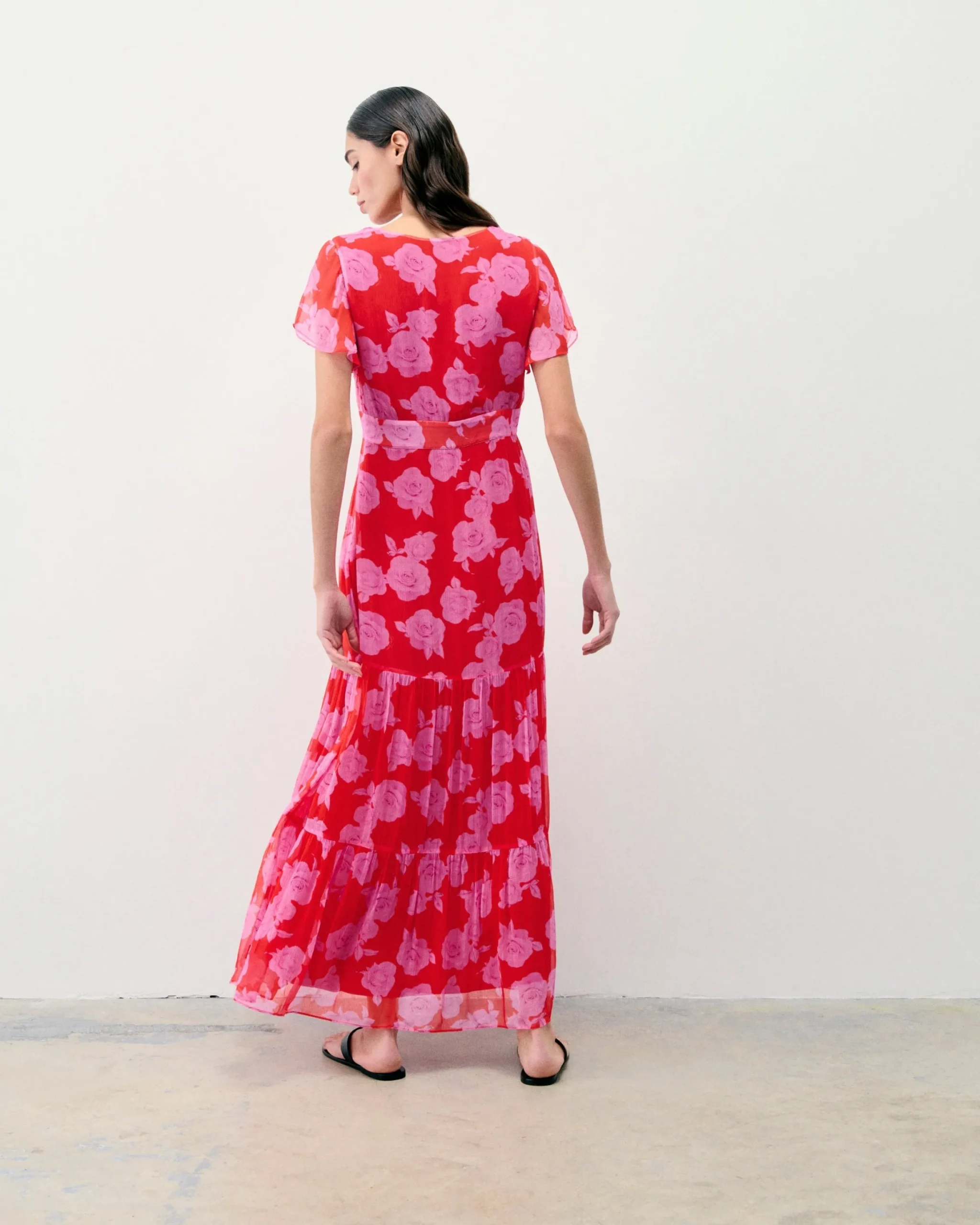 Julia Short Sleeve Long Dress