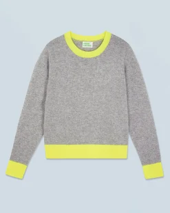 Lightweight Two-Tone Crewneck Sweater