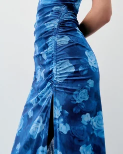 Long Mesh Dress With Fine Straps