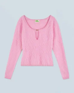 Long Sleeve Brushed Cashmere Top