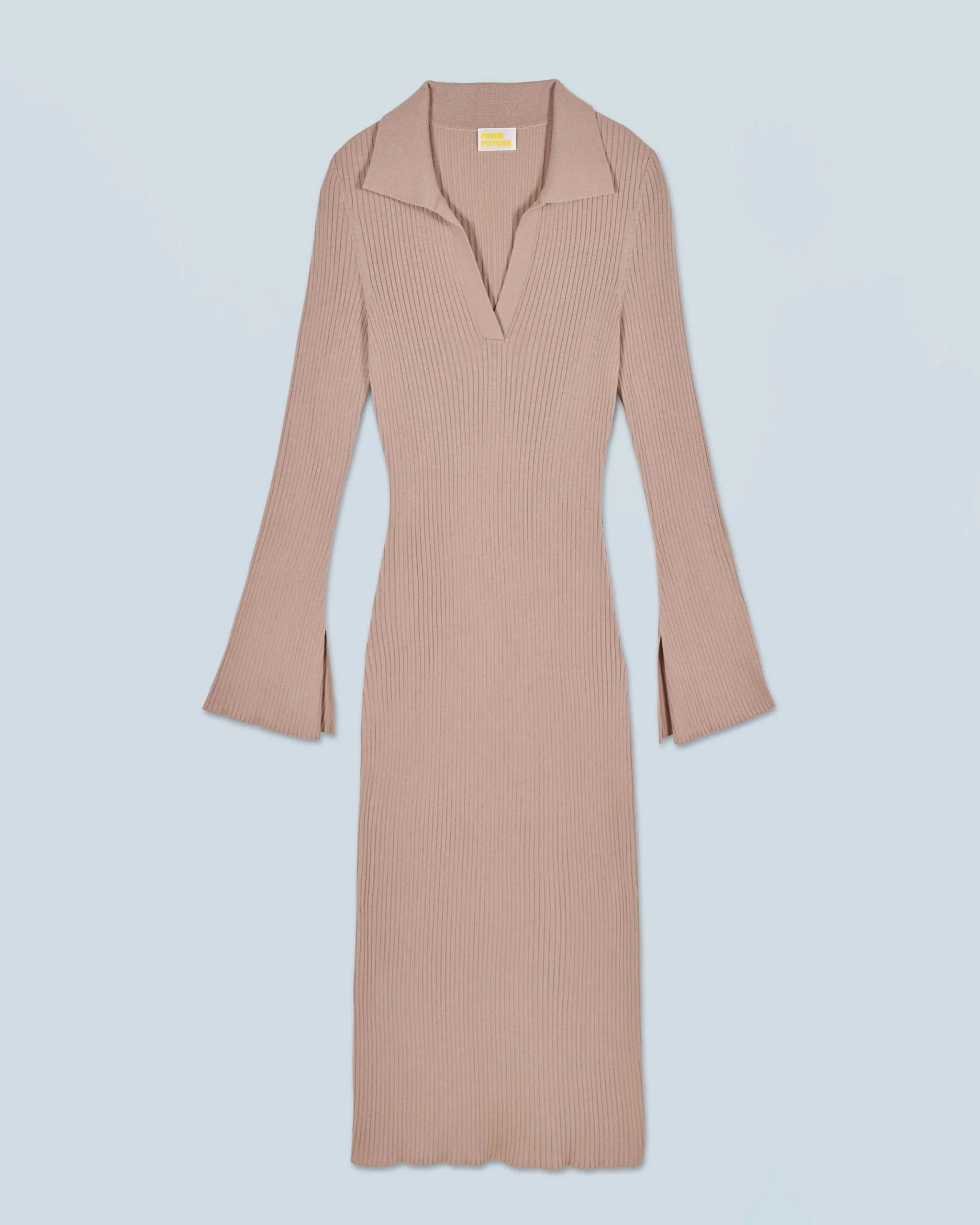 Long Sleeve Polo Neck Long Dress