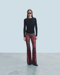 Mesh Flare Pants