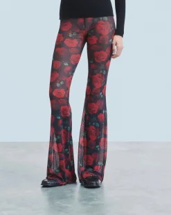 Mesh Flare Pants