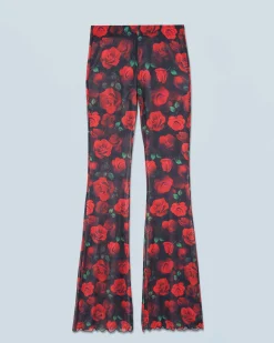 Mesh Flare Pants