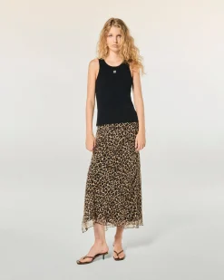 Midi Long Chiffon Skirt