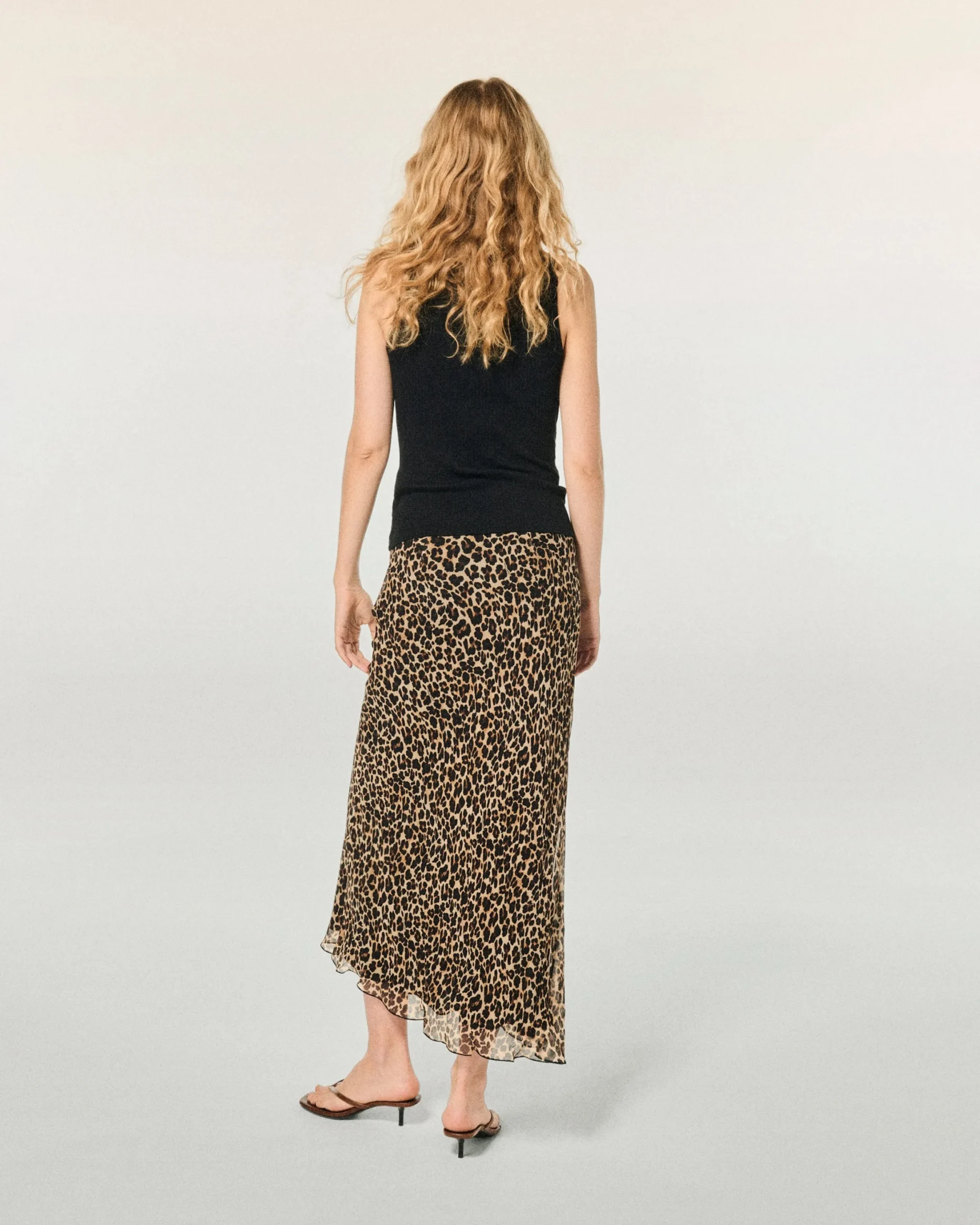 Midi Long Chiffon Skirt