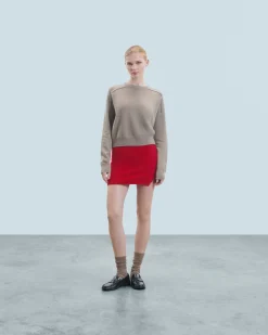 Mini Skirt in Brushed Cashmere