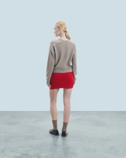 Mini Skirt in Brushed Cashmere