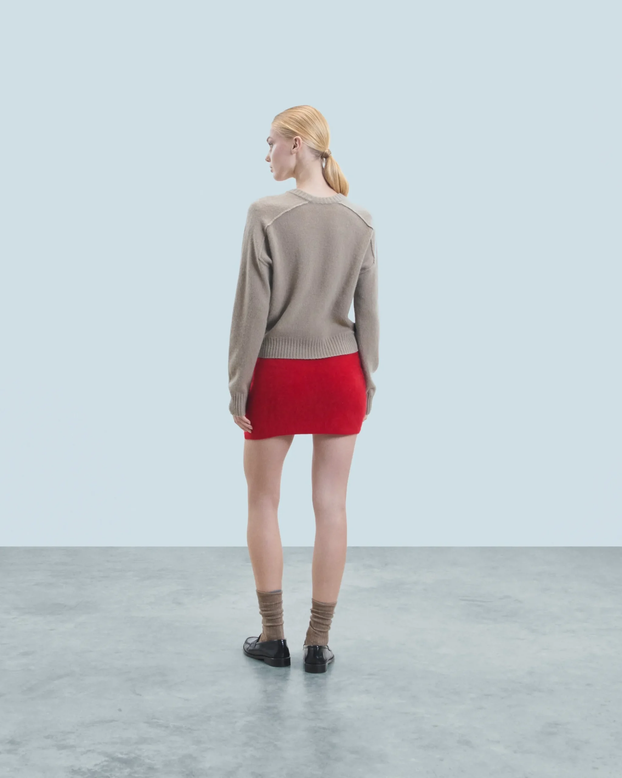 Mini Skirt in Brushed Cashmere