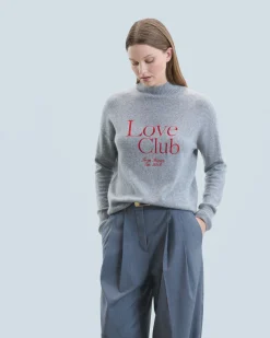 Mock Neck Love Club Sweater