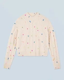 Multicolored Twisted Crewneck Sweater