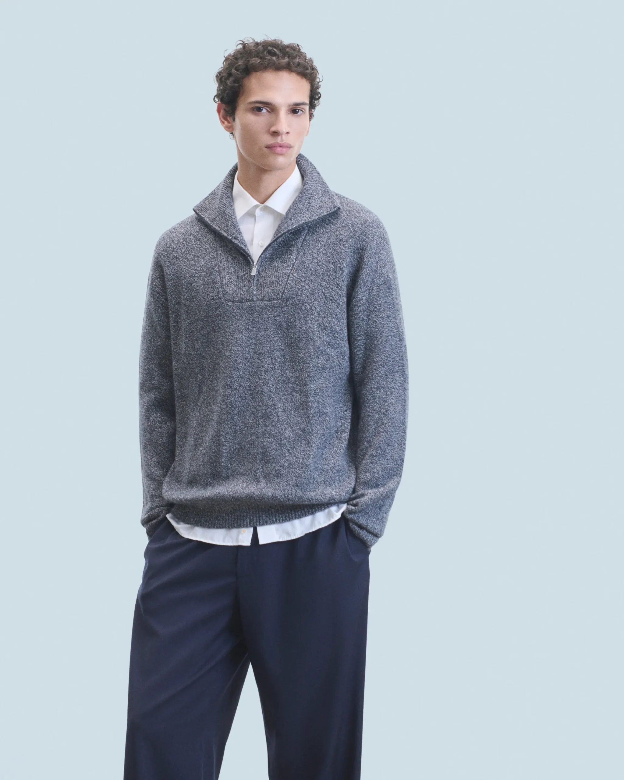 Quarter Zip Neck Sweater
