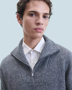 Quarter Zip Neck Sweater