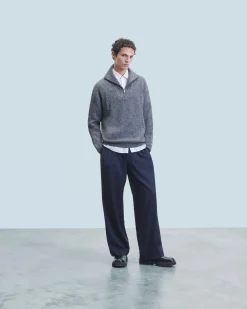 Quarter Zip Neck Sweater