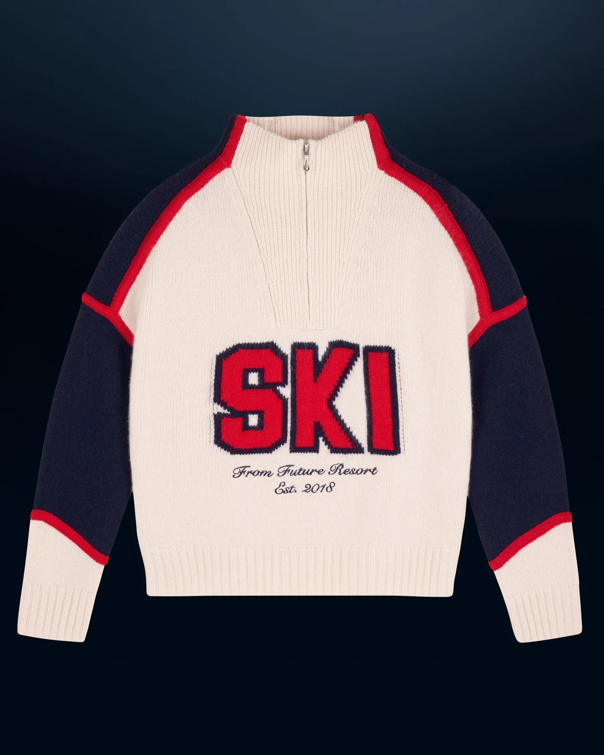 Quarter Zip Neck Sweater SKI