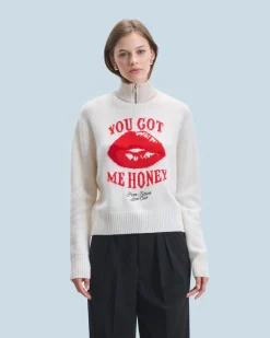 Red Lips Crewneck Sweater