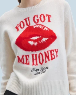 Red Lips Crewneck Sweater