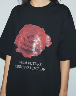 Rose Short Sleeves Crewneck T-Shirt
