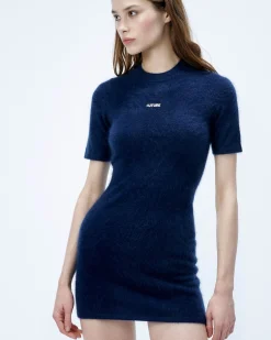 Short Sleeve Dress in Brushed Cashmere