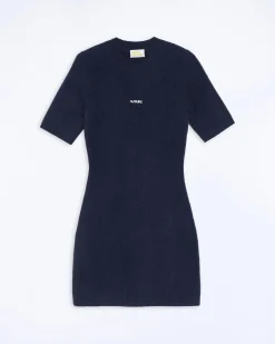 Short Sleeve Dress in Brushed Cashmere