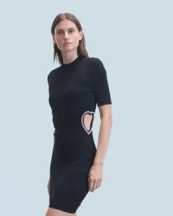 Short Sleeve Short Dress Jewelery Heart