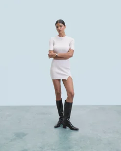 Short Sleeve Short Dress 3/4 Sleeves