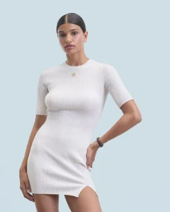 Short Sleeve Short Dress 3/4 Sleeves