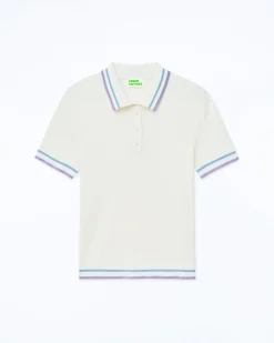 Short Sleeve Top with Two-Tone Stripes