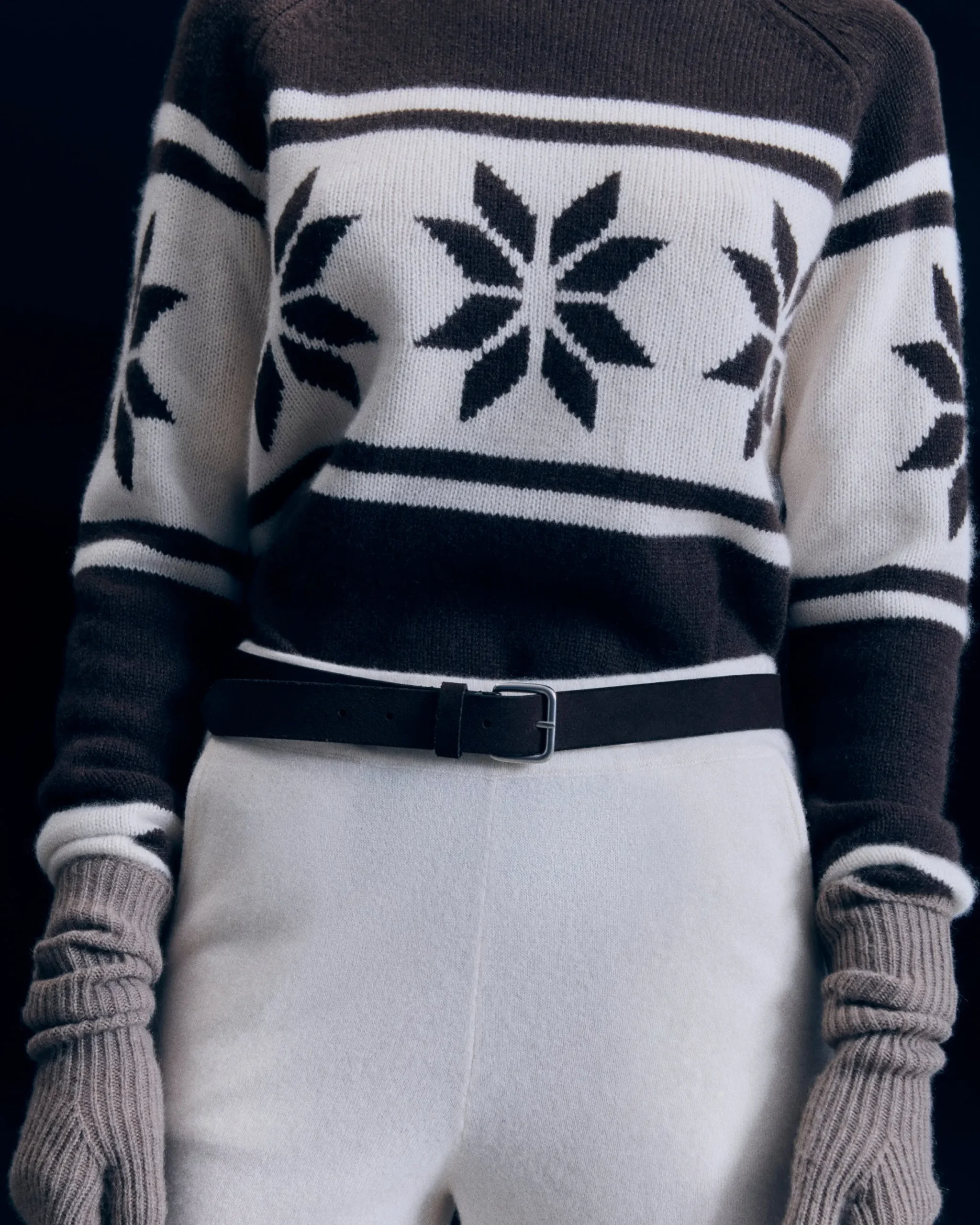 Snowflake Mock Neck Sweater