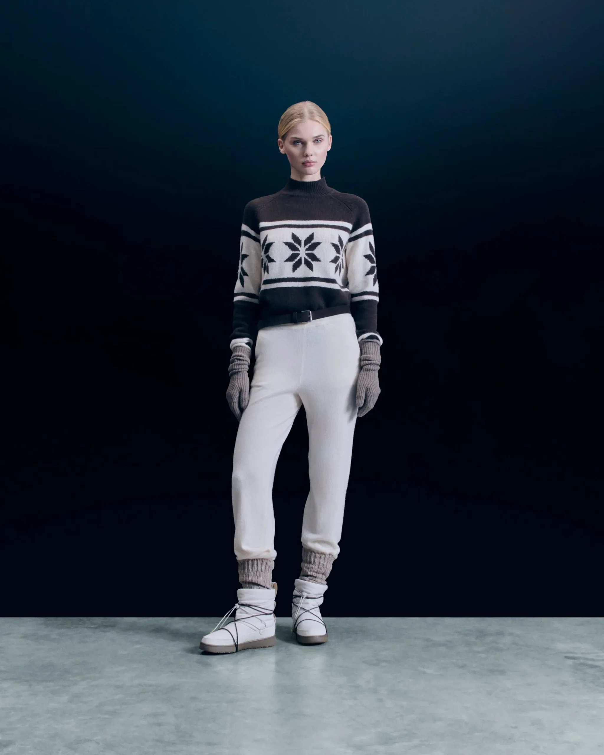 Snowflake Mock Neck Sweater