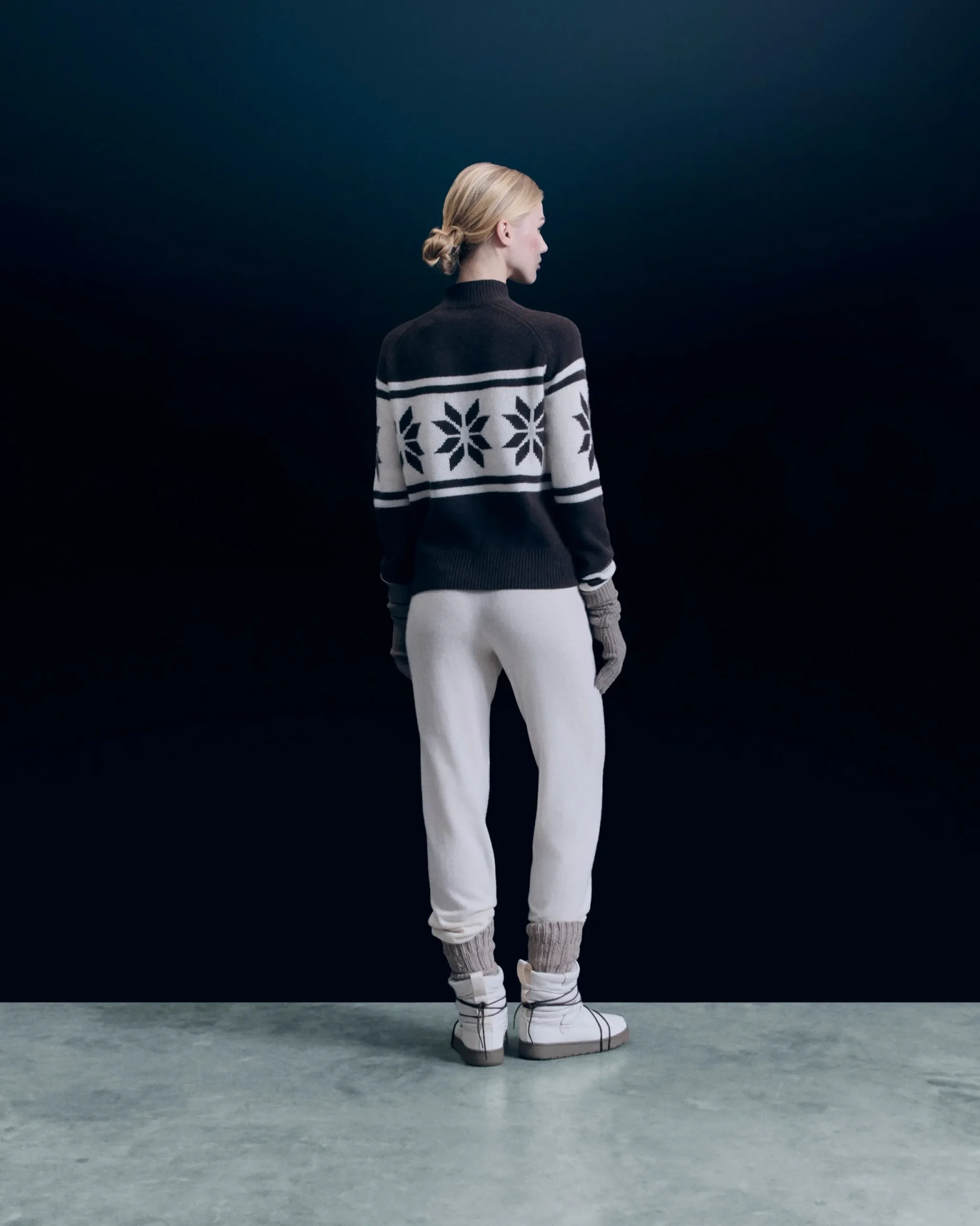 Snowflake Mock Neck Sweater