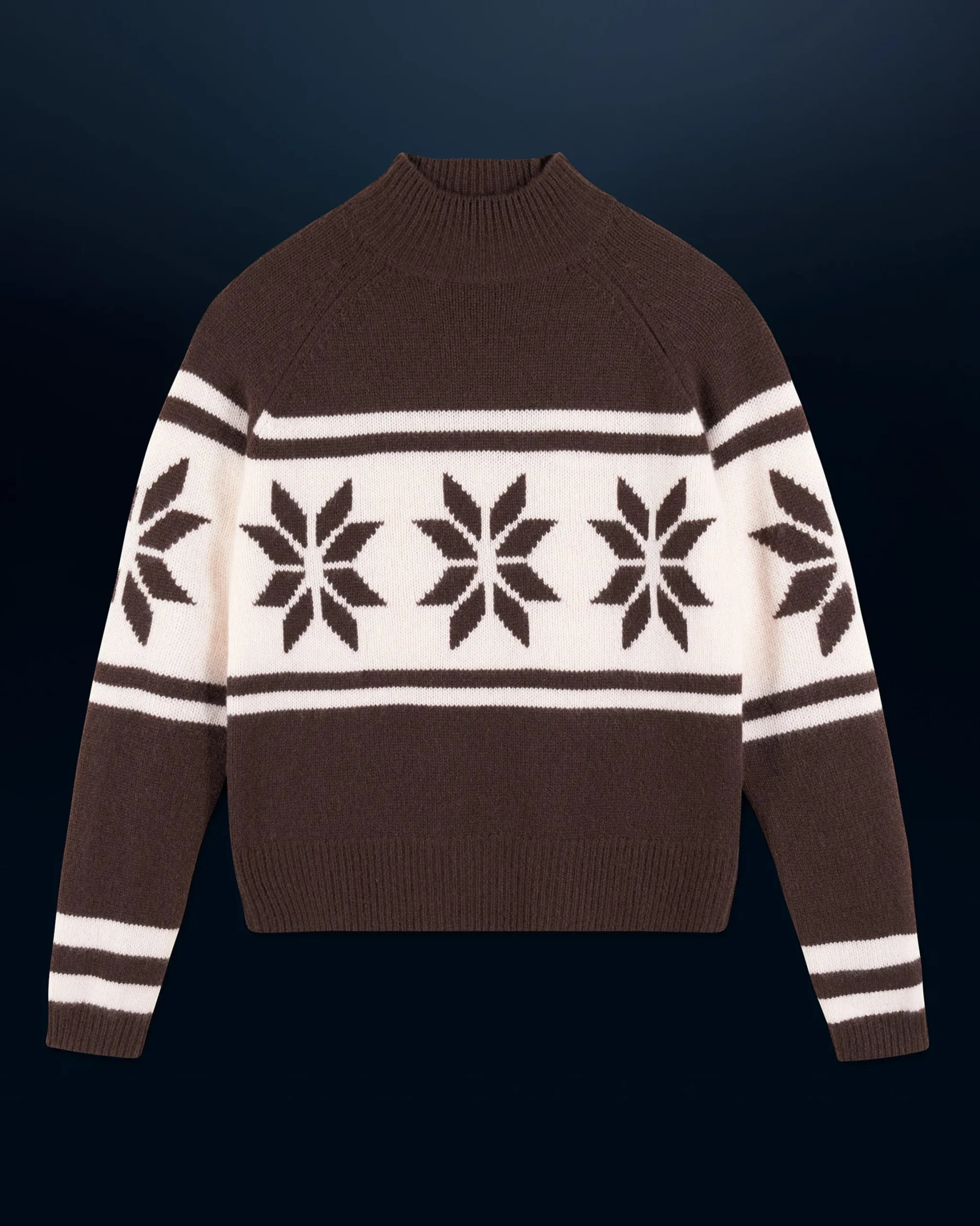 Snowflake Mock Neck Sweater
