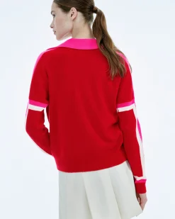 Tricolor Polo Neck Sweater